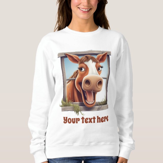 Liebhaber von Pferden Sweatshirt (Vorderseite)