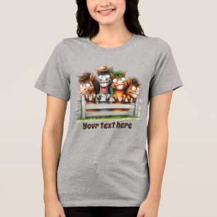 Liebhaber von Pferden Tri-Blend Shirt