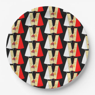 Liebhaber von Wein und Käse Pappteller