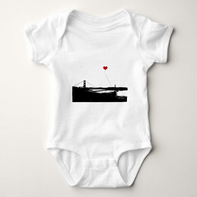 Liebhabers Golden gate bridges San Francisco Baby Strampler (Vorderseite)
