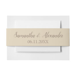 Lieblich Beige und Brown Einladungsbanderole