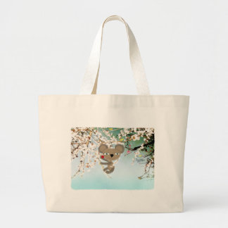 Lieblich blühende Koala Leinwand Tasche waschbar