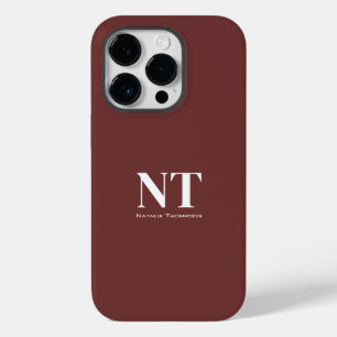 Lieblich bunt bordeauxfarben Mit Monogramm Case-Mate iPhone 14 Pro Hülle