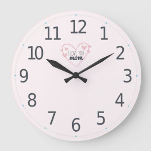 Lieblich ich Liebe Mama Muttertag Wall-Uhr Große Wanduhr