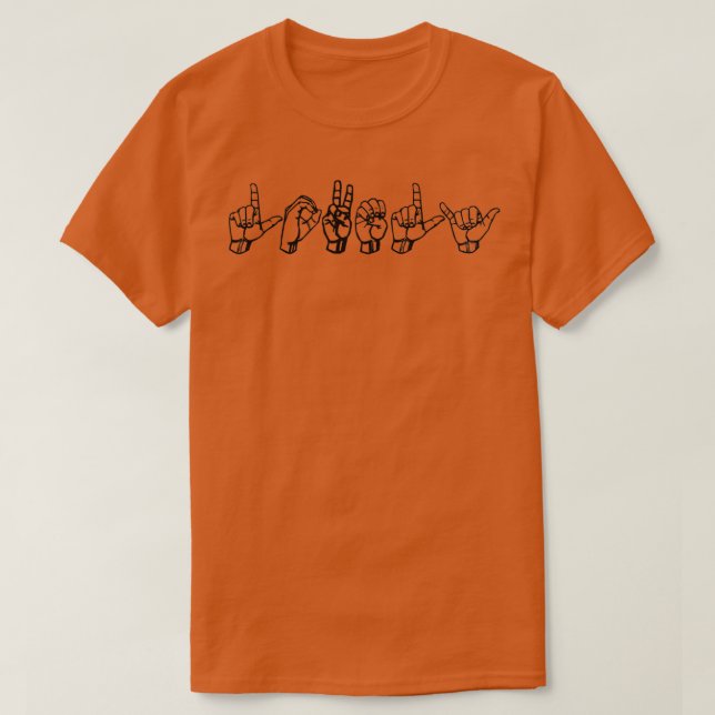 Lieblich in ASL T-Shirt (Design vorne)