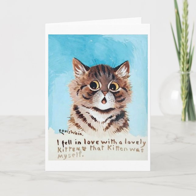 Lieblich Kitten, Louis Wain Karte (Vorderseite)