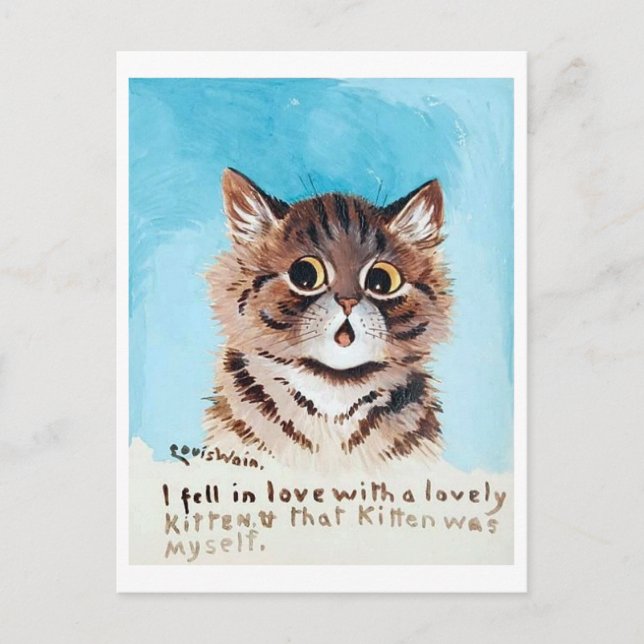 Lieblich Kitten, Louis Wain Postkarte (Vorderseite)