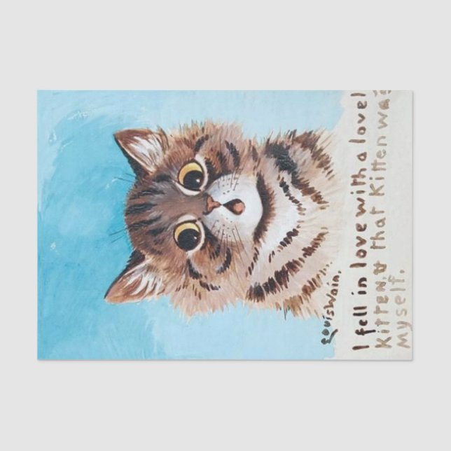 Lieblich Kitten, Louis Wain Seidenpapier (Vorderseite)