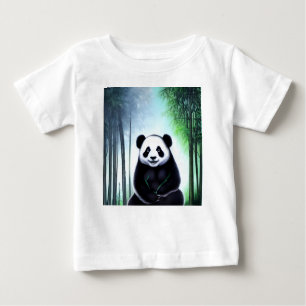 Lieblich, kuddelig Panda Bärenkuppe Baby T-shirt