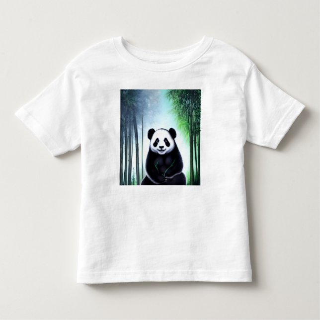 Lieblich, kuddelig Panda Bärenkuppe Kleinkind T-shirt (Vorderseite)