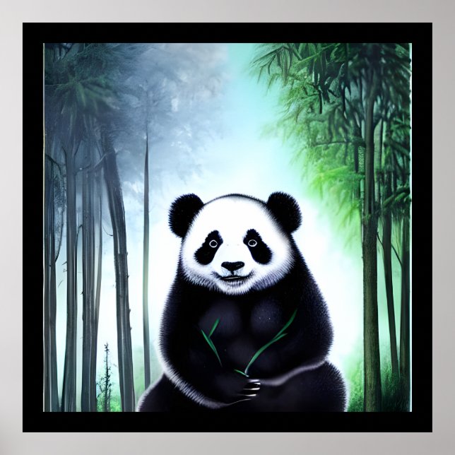 Lieblich, kuddelig Panda Bärenkuppe Poster (Vorne)