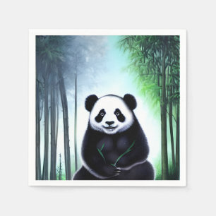 Lieblich, kuddelig Panda Bärenkuppe Serviette