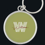 Lieblich minimalistisches und stilvolles Geschenk  Schlüsselanhänger<br><div class="desc">Ein einfaches und stilvolles Design mit Familiennamen.</div>