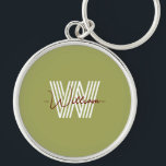Lieblich minimalistisches und stilvolles Geschenk  Schlüsselanhänger<br><div class="desc">Ein einfaches und stilvolles Design mit Familiennamen.</div>