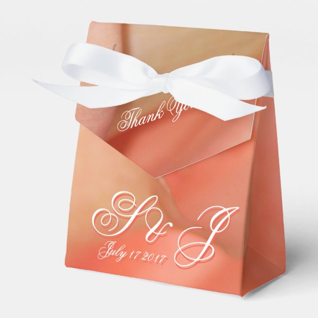 Lieblich pfirsichfarben geschenkschachtel (Vorderseite)