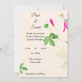 Lieblich rosa Blüten Einladung Hochzeit,