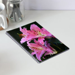 Lieblich rosa Lily bluboms floral Notizblock