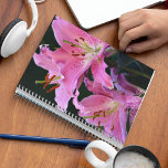 Lieblich rosa Lily bluboms floral Planer<br><div class="desc">Dieser monatlich/wöchentlich erscheinende Kalenderplaner behalte alle Ihre anstehenden Aktivitäten und Termine an einem praktischen Ort und zeigt das Foto der schönen,  rosa orientalischen Lilie auf beiden Seiten. Ein schönes,  blumengeschmücktes Design! Wählen Sie die gewünschte Drahtfarbe aus.</div>