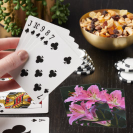 Lieblich rosa Lily bluboms floral Spielkarten