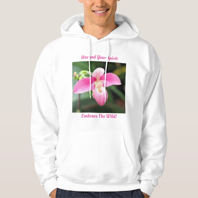 Lieblich rosa Orchid Hoodie (Vorderseite)