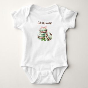 Lieblich süßer 'Cute Like Cookie' Macaron Bodysuit Baby Strampler