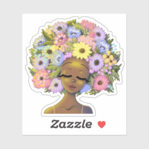 Liebliche Afrikanerin Aufkleber