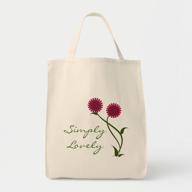 Liebliche Blooms Tasche, Fuchsia Tragetasche (Vorne)