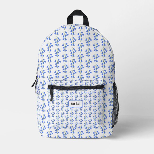 Liebliche Bluebells Bedruckter Rucksack (Vorderseite)