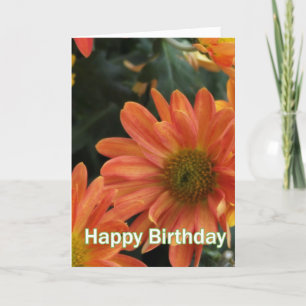 Liebliche Blume mit orangefarbenen Klängen zum Geb Karte