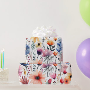 Liebliche bunte Blume Umschlagpapier Geschenkpapier