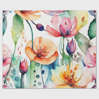 Liebliche bunte Blume Umschlagpapier Geschenkpapier