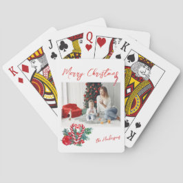Liebliche Candy Canes | Foto der Weihnachtsfamilie Spielkarten
