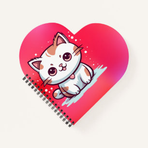Liebliche Cat Kawaii Style Clipart-47758 Notizbuch