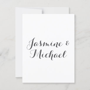 Liebliche Chic Calligraphy Couple Names Postkarte