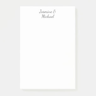 Liebliche Chic Calligraphy Couple Names Wedding Post-it Klebezettel