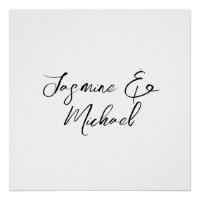 Liebliche Chic Calligraphy Names Hochzeiten