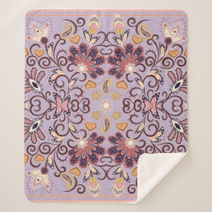 Liebliche ethnische indische Blume. Schöne Einrich Sherpadecke