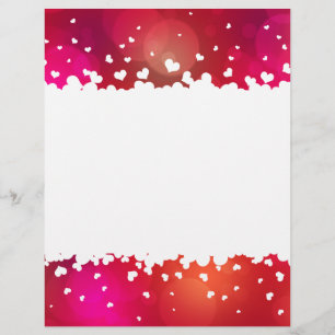 Liebliche fliegende Herzen Border Letterhead Stati