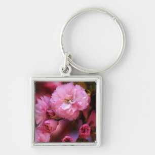 Liebliche Frühlingserreger Rosa Kirschblüten Schlüsselanhänger
