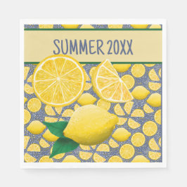 Liebliche Gelbe Lemons Sommerpapier Napkin Serviette