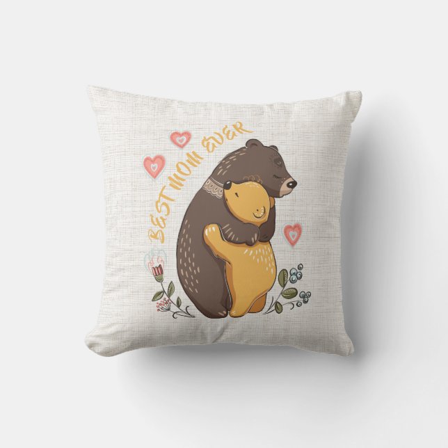 Liebliche Geschenkidee für Mütter, die beste Mutte Kissen (Vorderseite)