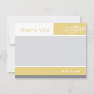 Liebliche Girl Custom Danke Note Card Mitteilungskarte