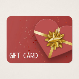Liebliche Gold Bow Red Heart Geschenkboxen Gift Ca