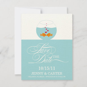Liebliche Hochzeit von Fischen speichern Datum Ank Save The Date