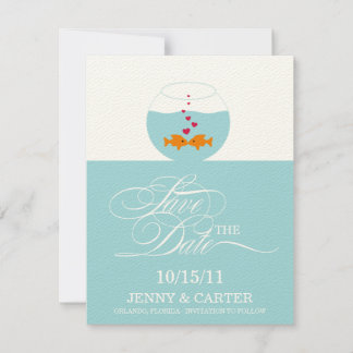 Liebliche Hochzeit von Fischen speichern Datum Ank Save The Date