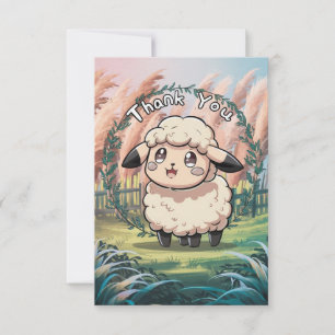 Liebliche Hütte Sheep Dankeskarte
