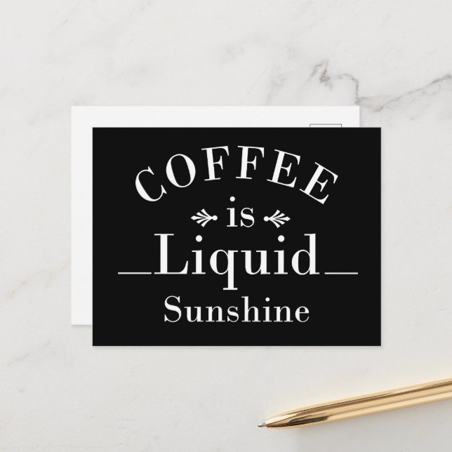 Liebliche Kaffeetrinker-Zitate Feiertagspostkarte (Vorderseite/Rückseite Beispiel)