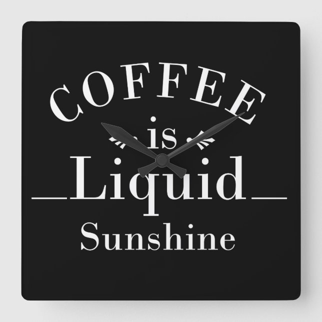 Liebliche Kaffeetrinker-Zitate Quadratische Wanduhr (Vorderseite)