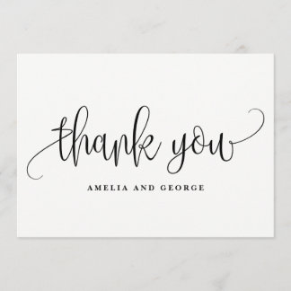 Liebliche Kalligraphie Dankeschön Karte
