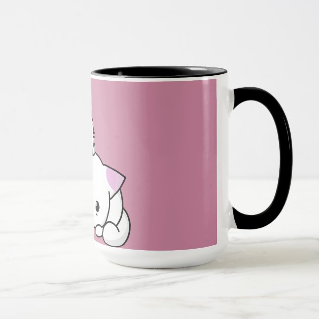 Liebliche Kätzchen pink Tasse (Rechts)